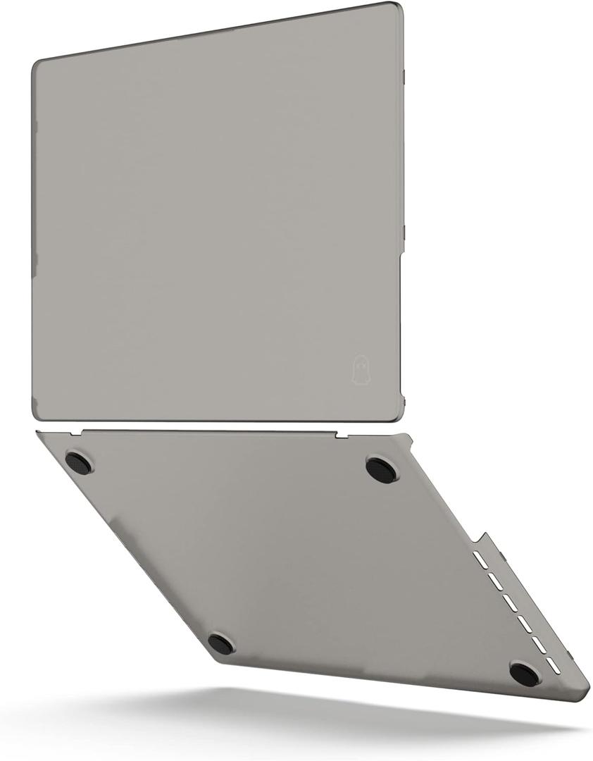 UPPERCASE GhostShell Frost Premium Hardshell Case with Scratch-Resistant Textured Matte Finish, for 2021 2022 2023 MacBook Pro 14" Apple Silicon M1 M2 Pro/Max, A2442 A2779, Gray (No Rubber Coating)