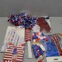 HOWAF 4th of July Parade Car Decoration Kit, Red White Blue Independence Day Party Bicycle Decoration Bulk- USA Flags Balloons Car Stickers Foil Curtain Tinsel Garlands Paper Fans