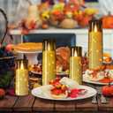 Flameless Candles with Remote Timer, Embedded String Lights Candles Acrylic Flickering, Battery Operated LED Pillar Candles, 7 Pcs Unbreakable, Black, 2.3x5/5/5/6/6/7/7 inches