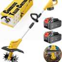 21V Cordless Tiller Cultivator, 360 Max RPM Cordless Electric Garden Tiller with 2 * 3.0 Ah Battery & Fast Charger, 9.06" Tilling Width, 6.3" Depth, Portable Rotary Tiller for Lawn Soil Cultivation