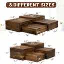 8 Pack Wooden Buffet Risers Rustic Wood Cupcake Stand Catering Supplies Buffet Display with Mini Signs Food Risers for Buffet Table Dessert Display Stand for Home Decor Party Wedding Birthday