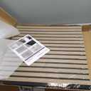 4 Pcs Wood Slat Acoustic Panels, 3D Fluted Wood Panel Sound Absorbing Panel for Wall and Ceiling, Decorative Sound Proof Panels (Walnut, 4pcs - 23.6 X 23.6 in)