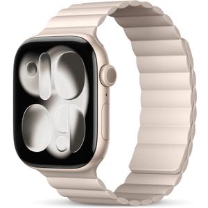 Magnetic Sport Bands for Apple Watch Band 40mm 38mm 41mm 42mm 44mm 45mm 46mm Women Men, Silicone Loop Strap Wristband for Apple Watch Ultra 3 2 1 Series 11 10 9 8 7 6 5 4 3 2 1 SE