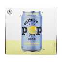 Culture Pop Soda, Soda Ginger Lemon Turmeric, 12 Fl Oz, 4 Pack, Best By 11/30/2025
