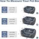 INVENHO Rectangle Washable Orthopedic Dog Bed for Small, Medium and Large Dogs, Soft Calming, Sleeping Puppy Bed Durable Pet Cuddler with Anti-Slip Bottom, S (20"x19"x6")