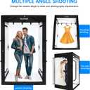 Photo Studio Light Box, 47"x39"x78" Professional Dimmable Shooting Tent Kit with 640 LEDs Lights & 3 Kinds Double-Sided Color Backgrounds for Large Product Photography