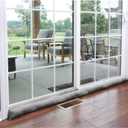 HOME DISTRICT Sliding Door Draft Stopper - Gray Glass Door Draft Blocker, Patio Under Door Draft Stopper, Noise Blocker Approx. 71" Long