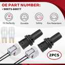 2PCS Headlight Side-Marker Light Socket with Wire Harness w/Connector Fit for Toyota 4Runner Camry 4Runner Highlander Tacoma for Lexus ES330 GX460 IS250 LS460 Replace #90075-60077