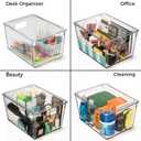 ClearSpace Plastic Storage Bins with Lids X-Large Perfect Kitchen Organization, Desk Organizer or Pantry Storage Desktop Organizer, Pantry Organization and Storage Bins, Cabinet Organizers