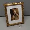 Gold 8x10 Picture Frame Vintage Antique Baroque for Wall or Tabletop Display, Ornate Gothic Victorian Frames Matted to 5x7 Photo