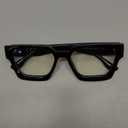 livho Oversized Eyewear Frame for Woman and Men - Rectangle Fashion Glasses for Computer, Chic Preppy Frame (All Black)