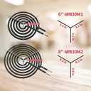 GE Drip Pans and Stove Burner Element Unit Set, Perfectly Fit WB30M1 & WB30M2 -Replacement for GE Hotpoint Stove Top