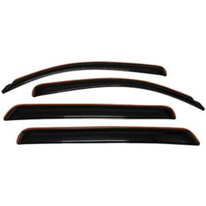 4pcs Sun Vent Wind Deflector Guard Window Visors Left Driver Side in Channel Mount Style Acrylic Dark Smoke Crew Cab for Toyota for Tundra 2007-2021