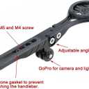 Aero Integrated Handlebar System Out Front Bicycle Computer Mount for Garmin Edge Wahoo Elemnt Bryton Fits Canyon CEP Cockpits and Wilier Filante Bar Handlebar and More (Black A)