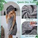 Mixweer 16 Pieces Bath Towels Sets Quick Dry Towel Set for Bathroom Included 4 Bath Towels 4 Hand Towels and 8 Washcloths Absorbent Bath Towel Sets Coral Velvet Towel for Shower Spa Hotel(Dark Color)