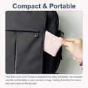 2 x Wuflyover Kiss Lock Coin Purse Compact & Portable, Secure Closure, Stylish Woven-Look Design (Pink, M)