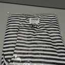 Women's Boho Blouse Red Stripe Bowknot Cutout Back Drop Shoulder Wide Bracelet Sleeve Loose Tee, Extra Large 