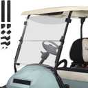 10L0L Golf Cart Windshield for Club Car Precedent 2004-Up, Tempo, 2017-Up Onward, Clear/Tinted Fold Down Club Car Windshield Anti-UV Impact Resistant, HD View, 37.5" W X 33.6" H