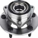 KUSATEC 515006 Front Wheel Bearing and Hub Assembly Compatible with 1994-1999 Dodge Ram 1500, 5 Lug Bolts without ABS