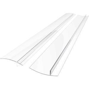 Lindas Essentials Silicone Stove Gap Covers (2 Pack), Heat Resistant Oven Gap Filler Seals Spaces Between Stovetop and Counter, Easy to Clean Stove Side Guard (25 Inches, Clear)
