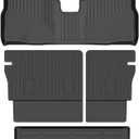 All Weather Floor Mats & Cargo Liner for Chevy Equinox EV 2024 2025 2026 with Backrest Custom Fit Full Set Accessories - Black