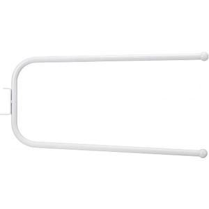 Novabright Door Hinge Towel Bar Rack Behind Storage Door Double Bar Towel White Alloy Steel Rack Holder Hinge Mounted for Family Compact Spaces Small Bathrooms Bedroom