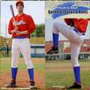 WERFORU Baseball Belt and Socks Combo Set Elastic Baseball Belt and Socks Softball Belts and Socks for Adults and Youth (Blue)
