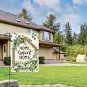 8 x AVOIN colorlife Home Sweet Home Spring Floral Garden Flag 12x18 Inch Double Sided Outside, Eucalyptus Flowers Seasonal Welcome Yard Outdoor Flag