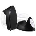 Mini Heat Press Small Iron Portable Heat Press Machine Mini Craft Iron with Charging Base Accessories for DIY T-Shirts, Shoes, Bag and Hats Heat Transfer Vinyl Projects (Black)