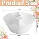 EBaokuup Umbrella Planter-Patio Table Flower Pot with Umbrella Hole-White Half-Circle Planter Pots for Indoor Outdoor Patio Table Garden Home Plants