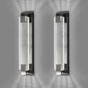 Modern Crystal Wall Sconce Lighting with Bubble Crystal Bathroom Light Fixture 23.03in Black LED Vanity Lights for Bathroom Hallway Bedroom Living Room Sconces Wall(2 Pack)
