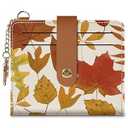 Airkit Small Wallets Woman RFID Blocking Leather Credit Card Holder - with ID Window - Card Wallets for Women - with Zipper Coin Purse - Keychain Wallet