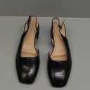 Mostrin Womens Chunky Low Heels D'Orsay Slingback Block Heel Pumps Closed Square Toe Dress Shoes for Work Office Daily Wedding (11, Black #02)