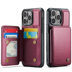 Vinich for iPhone 16 Pro Max Wallet Case with Card Holder, RFID Blocking Credit Slots Kickstand Shockproof Phone Cover Fit for iPhone 16 Pro Max 6.9" Burgundy