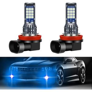 2Pcs H8/H11 LED Iceblue Fog Light Bulbs,24LEDs High Bright 3030 Chips H11 LED Bulbs Replacment Kit,DRL Fog Lights for Car Trucks, SUVs, Vans, 12-36V