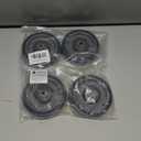 4 Pack Shopping Cart Wheels Replacement, 5 Inch TPU Cart Wheels with Screws, Quiet Double Ball Bearing Shopping Cart Replacement Wheel (Gray)