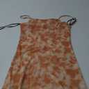 Forever 21 Dress Womens Orange Tie Dye Sleeveless Midi Knit Strappy Beachy Boho M