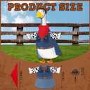 Cowboy Denim Goose Outfit for 23 Inch Lawn Goose – Western Porch Goose Clothes with Red Scarf Hat and Blue Overalls for Garden Outdoor Yard Statue Decoration