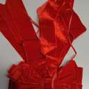 Christmas Bows for Gift Wrapping 8 X 14 Inch Long Velvet Ribbon Bows for Tree Wreath, Garland, Fireplace, Stairs, Mirror, Door, Holiday Crafts Decor, Pack of 4 (Red)