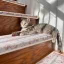 RORA Bullnose Stair Treads for Wooden Steps, Non Slip Stair Carpet 7pcs