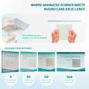 Areza Silver Calcium Alginate Antibacterial Wound Dressing Pads  Sterile, Non-Stick, Highly Absorbent; for Wound Drainage & Infection Risk (4.254.25, 20-Pack per Box), 1 Box