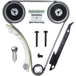 Autoexact Engine Timing Chain Kit w/Two Exhaust Cam Gears & Tensioner Fit for 4Cyl 2.4L Ecotec 2006-2017 Buick Chevy GMC Pontiac Saturn - Equinox Malibu Terrain HHR Verano Cobalt G6 Captiva 12588387
