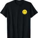 Minimalist 80s Lightning Bolt Eyes Happy Smiling Smile Face TShirt, XXL