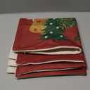 FUTEI Decorative Christmas Tree Pillow Covers 20x20 Inch Set of 2,Christmas Red Linen Cushion Cases, Winter Christmas Throw Pillows for Sofa Couch Bed Living Room