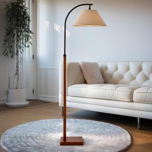 63" Black Floor Lamp for Living Rooms Tall Arc Standing Lamps for Bedrooms Tall Lamps with Foot Switch for Bedroom