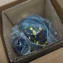 Hummingbird Feeder for Outdoors with Ant Moat, Blue Hummingbird Feeder, Hand Blown Twisted Glass, 4 Bee Guard Feeding Ports with Perch, Outdoor Dcor, 16OZ, Gifts for Mom Wife Dad Men Women