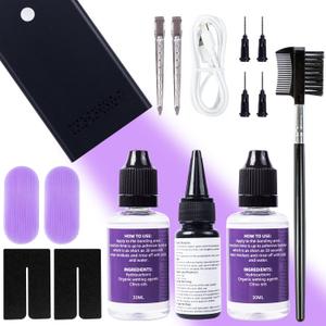 V Light Hair Extensions Kit, V Light Machine*1 v Light Hair Extensions Glue*1 Glue Remover *2 Hair Shield * 2 (Black Machine Set)