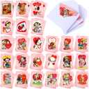 Jetec 48 Pcs Valentine Vintage Puppy Cards Retro Pink Dog Cards Bulk with Envelopes Galentine Party Supply Cute Invitation Decoration for Birthday Party Anniversary Proposal Bridal Shower
