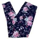 LuLaRoe Leggings ~ PINK FLORAL on BLACK Background, SIZE TC2, Pack Of 2