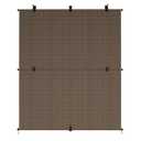 AwnPro 5'W x 6'H Outdoor Shade Blinds Patio Roller Blinds Blackout Shade Outdoor Collapsible Privacy Screen for Gazebo Balcony Porch Carport Patio Window (Brown, Foldable)